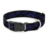 Plastic Clip Collar Flame Blue NARROW-Small 7-8.5"
