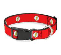 Plastic Clip Collar Flash Logo Red/White/Yellow Small 9.5-13"