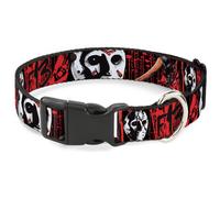 Plastic Clip Collar FRIDAY THE 13th/Jason Mask4/Axe Blood Splatter Black/Red/Whi
