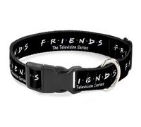 Plastic Clip Collar FRIENDS-THE TELEVISION SERIES Logo Black/White/Multi Color S