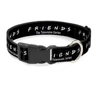 Plastic Clip Collar FRIENDS-THE TELEVISION SERIES Logo Black/White/Multi Color W
