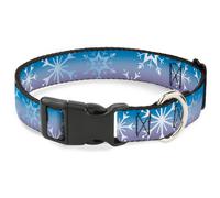 Plastic Clip Collar Frozen II Snowflakes Blues/Purples/White Small 9.5-13"
