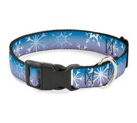 Plastic Clip Collar Frozen II Snowflakes Blues/Purples/White WIDE-Small 13-17"