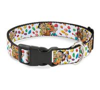 Plastic Clip Collar Fruity Pebbles Fred Flintstone and Barney Rubble Hugging Pos