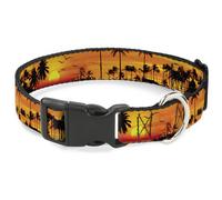 Plastic Clip Collar Golden Sunset WIDE-Large 20-31"