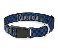 Plastic Clip Collar Harry Potter RAVENCLAW Checker Blues/Grays NARROW-Large 9.5-