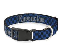 Plastic Clip Collar Harry Potter RAVENCLAW Checker Blues/Grays NARROW-Large 9.5-
