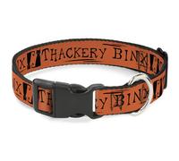 Plastic Clip Collar Hocus Pocus THACKERY BINX Cat Silhouette Orange/Black NARROW
