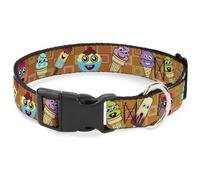 Plastic Clip Collar Ice Cream Cone & Popsicle Expressions/Squares Multi Color Sm