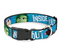 Plastic Clip Collar INSIDE OUT 6-Character Pose Sparkle Blue/White NARROW-Small