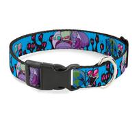Plastic Clip Collar Invader Zim GIR and Piggy Rule the World Poses Blue Medium 1