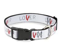 Plastic Clip Collar It Chapter Two LOSER/LOVER White/Black/Red Medium 11-16.5"