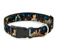Plastic Clip Collar Jasmine & Aladdin Carpet Ride/Jasmine Poses/Flowers WIDE-Sma