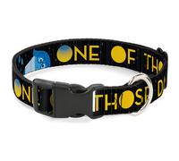 Plastic Clip Collar Joy Poses/Rain ONE OF THOSE DAYS Black/Gray/Blues/Yellow Lar