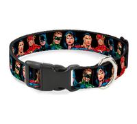 Plastic Clip Collar Justice League Elite Forces Superheroes WIDE-Large 20-31"
