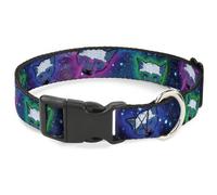 Plastic Clip Collar Laser Eye Cats in Space NARROW-Small 7-8.5"