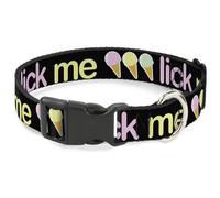 Plastic Clip Collar LICK ME Ice Cream Cones NARROW-Medium 8.5-12"