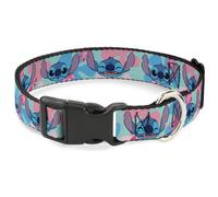 Plastic Clip Collar Lilo & Stitch Stitch Expressions and Tropical Flowers Blues/