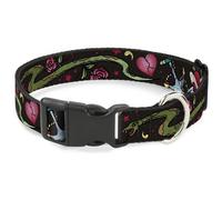 Plastic Clip Collar Live Hard Die Young CLOSE-UP Black NARROW-Small 7-8.5"