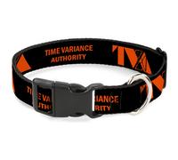 Plastic Clip Collar Loki Series TVA TIME VARIANCE AUTHORITY Text Black/Orange La