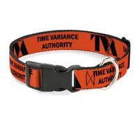 Plastic Clip Collar Loki Series TVA TIME VARIANCE AUTHORITY Text Orange/Black La