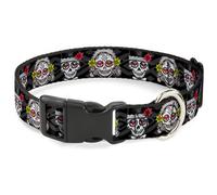Plastic Clip Collar Los Novios Black/Gray/White/Multi Color Large 15-24"