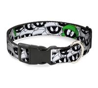 Plastic Clip Collar Marvin the Martian Expressions Stacked White/Black/Green/Gol