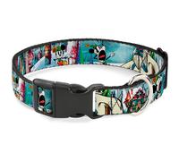 Plastic Clip Collar Mickey & Minnie Yodelberg Scenes WIDE-Small 13-17"