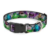 Plastic Clip Collar Monsters University Character Lineup Gray NARROW-Large 9.5-1