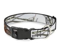 Plastic Clip Collar Mossy Oak Country Roots Snowdrift Camo White WIDE-Medium 16-