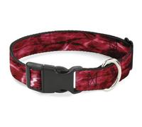 Plastic Clip Collar Mossy Oak Elements Crimson Agua Camo Red NARROW-Small 7-8.5"