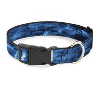 Plastic Clip Collar Mossy Oak Elements Marlin Agua Camo Blue WIDE-Large 20-31"