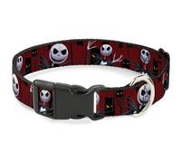 Plastic Clip Collar Nightmare Before Christmas 3-Jack Poses/Peeping Eyes Burgund
