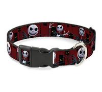 Plastic Clip Collar Nightmare Before Christmas 3-Jack Poses/Peeping Eyes Burgund