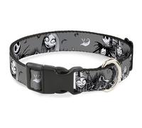 Plastic Clip Collar Nightmare Before Christmas Jack & Sally Cemetery Scene Gray/