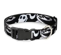Plastic Clip Collar Nightmare Before Christmas Zero Expressions Black/White WIDE