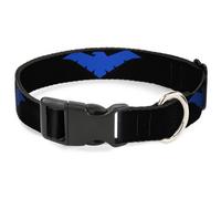 Plastic Clip Collar Nightwing Logo Black/Blue NARROW-Small 7-8.5"