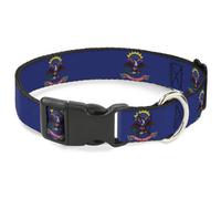 Plastic Clip Collar North Dakota Flags Medium 11-16.5"