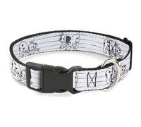 Plastic Clip Collar One Hundred and One Dalmatians Puppies Playing White/Black S
