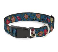 Plastic Clip Collar Only God Can Judge Me CLOSE-UP Blue WIDE-Large 20-31"