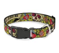 Plastic Clip Collar Only God Can Judge Me Yellow Medium 11-16.5"