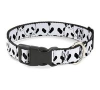 Plastic Clip Collar Panda Bear Stacked NARROW-Small 7-8.5"