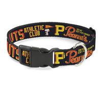 Plastic Clip Collar PEANUTS ATHLETIC CLUB Varsity Poses and Quotes Collage Black