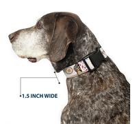 Plastic Clip Collar Pocahontas and Meeko Compass Pose with Script and Leaves Bei