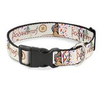 Plastic Clip Collar Pocahontas and Meeko Compass Pose with Script and Leaves Bei