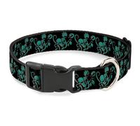 Plastic Clip Collar Rick and Morty Psychedelic Monster Pose Black/Greens Small 9