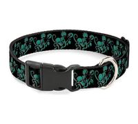 Plastic Clip Collar Rick and Morty Psychedelic Monster Pose Black/Greens Small 9