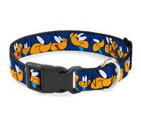 Plastic Clip Collar Road Runner Expressions Royal NARROW-Small 7-8.5"