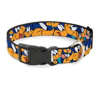 Plastic Clip Collar Road Runner Expressions Stacked NARROW-Small 7-8.5"