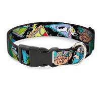 Plastic Clip Collar ROCKO'S MODERN LIFE Character Portraits/Triangles Black/Blue